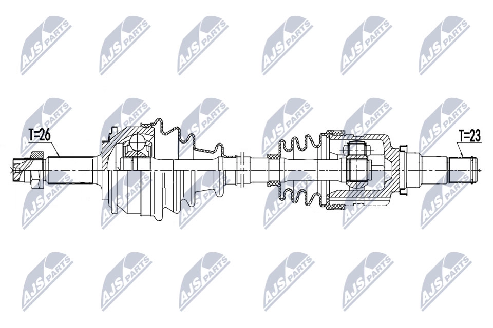 Приводной вал NTY NPW-TY-165 T4I ZVX 1440421996 изображение 0