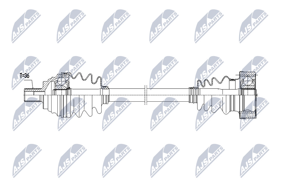 Приводной вал NTY VQPS7 3 NPW-VW-067 1440422045 изображение 0
