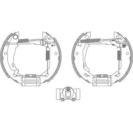 Тормозные колодки, комплект HELLA PAGID R015 5 3719953 OXB3A7 8DB 355 003-681 изображение 0