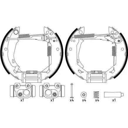 Тормозные колодки, комплект HELLA PAGID 3719973 8DB 355 003-881 R03 80 VQYUKK