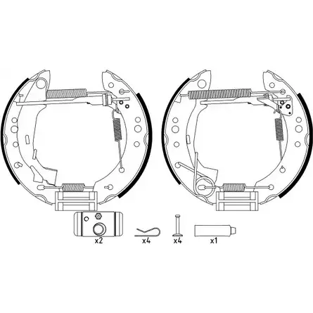 Тормозные колодки, комплект HELLA PAGID 8DB 355 004-741 3BE6RRY 3720059 R11 00