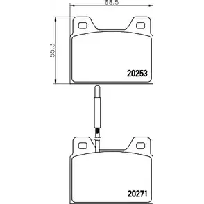 Тормозные колодки, дисковые, комплект HELLA PAGID 3720183 2 0253 8DB 355 005-991 20271 изображение 0