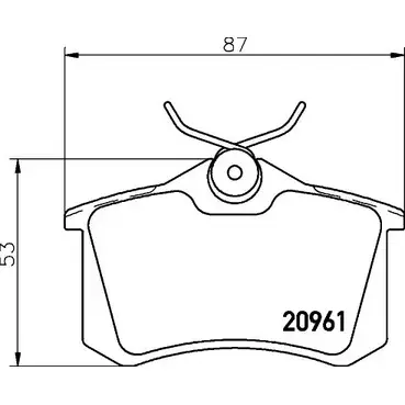 Тормозные колодки, дисковые, комплект HELLA PAGID 3720588 8DB 355 010-361 209 61 7234D340