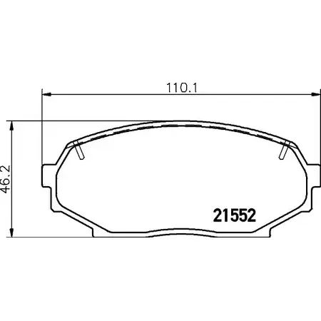 Тормозные колодки, дисковые, комплект HELLA PAGID 8DB 355 016-821 7337D457 215 52 3721209