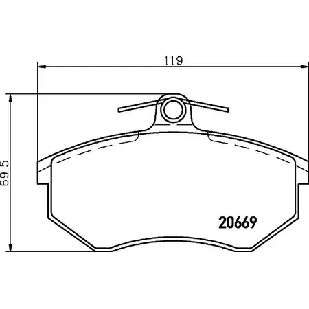 Тормозные колодки, дисковые, комплект HELLA PAGID 7143D227 8DB 355 017-641 3721289 20 669 изображение 0