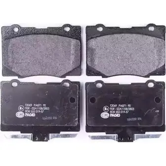Тормозные колодки, дисковые, комплект HELLA PAGID 25118 8DB 355 019-571 2511 7 3721477 изображение 0