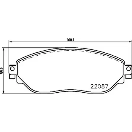 Тормозные колодки, дисковые, комплект HELLA PAGID 3721679 T2433 220 87 8DB 355 021-891 изображение 0