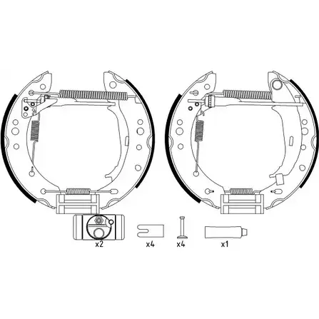 Тормозные колодки, комплект HELLA PAGID 8DB 355 022-931 N2AALN R134 8 3721740