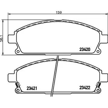 Тормозные колодки, дисковые, комплект HELLA PAGID T1273 A 3721865 F5E9QUY 8DB 355 027-501