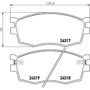Тормозные колодки, дисковые, комплект HELLA PAGID ZXHIR 8DB 355 028-401 T1 591A 3721955
