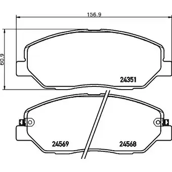 Тормозные колодки, дисковые, комплект HELLA PAGID 8DB 355 028-481 3721963 CH7VWG T160 2A