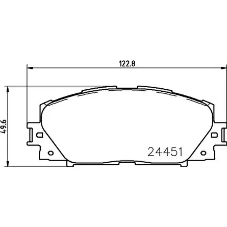 Тормозные колодки, дисковые, комплект HELLA PAGID DOR9O T 2131A 3721969 8DB 355 028-541 изображение 0