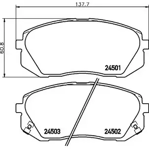 Тормозные колодки, дисковые, комплект HELLA PAGID YFXYW7U 3721972 T 1660A 8DB 355 028-571 изображение 0