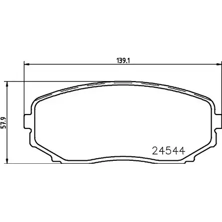 Тормозные колодки, дисковые, комплект HELLA PAGID 3721977 8DB 355 028-621 T 1691A WD1DJ7N изображение 0