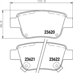 Тормозные колодки, дисковые, комплект HELLA PAGID T31 30A 3722074 1VRGOXS 8DB 355 029-621