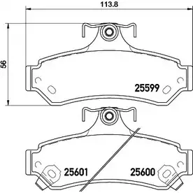 Тормозные колодки, дисковые, комплект HELLA PAGID 3722103 8DB 355 029-941 T 2206A PZ9TRK7 изображение 0