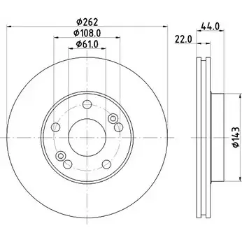 Тормозной диск HELLA PAGID 52 832 2STIY 3722471 8DD 355 103-521 изображение 0