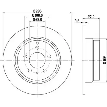 Тормозной диск HELLA PAGID F3FRMU 3722489 540 09PRO 8DD 355 103-701