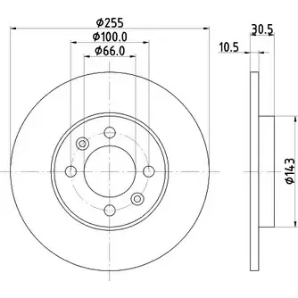 Тормозной диск HELLA PAGID 3722508 8DD 355 103-891 5281 4 4EYOF изображение 0