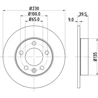 Тормозной диск HELLA PAGID 5 3955 3722659 YDY705 8DD 355 105-401