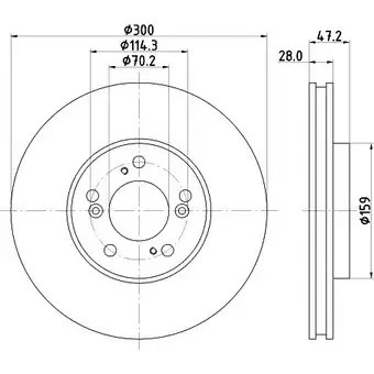 Тормозной диск HELLA PAGID 8DD 355 108-141 KEGY397 5035 1 3722933 изображение 0