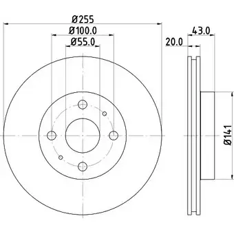 Тормозной диск HELLA PAGID TB1VG 8DD 355 108-871 3723006 5 4156 изображение 0