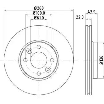 Тормозной диск HELLA PAGID 54192P RO 3723052 T08BE 8DD 355 109-331 изображение 0