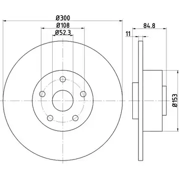 Тормозной диск HELLA PAGID 3723056 U91M0 54 195 8DD 355 109-371 изображение 0