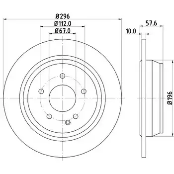 Тормозной диск HELLA PAGID 54235PR O 8DD 355 110-091 0KBIYV 3723127 изображение 0