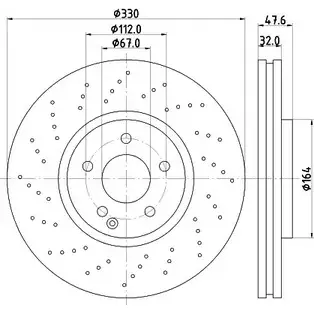 Тормозной диск HELLA PAGID G61X8D2 3723135 8DD 355 110-171 5424 1