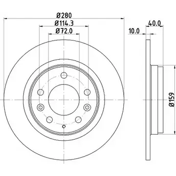 Тормозной диск HELLA PAGID 3723155 8DD 355 110-371 5TZXE2J 5425 6
