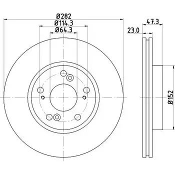 Тормозной диск HELLA PAGID 5X1626X 8DD 355 110-631 5428 4 3723181 изображение 0