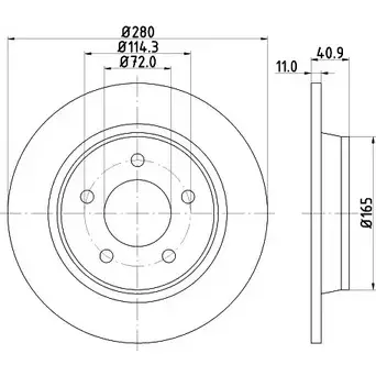 Тормозной диск HELLA PAGID 3723209 5430 6 8DD 355 110-911 78LW1