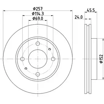 Тормозной диск HELLA PAGID 8DD 355 110-931 3723211 04XYV3G 54 308