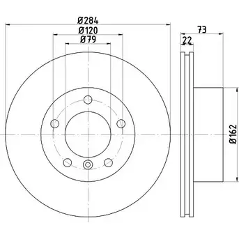 Тормозной диск HELLA PAGID 54327P RO 3723240 5HRAA2 8DD 355 111-221 изображение 0