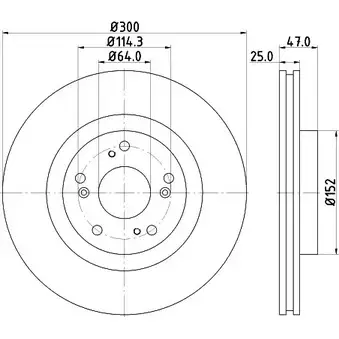 Тормозной диск HELLA PAGID 54779PR O 8DD 355 115-571 NUAQFU 3723673