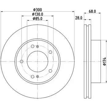 Тормозной диск HELLA PAGID GRP00 55030P RO 8DD 355 116-461 3723760 изображение 0