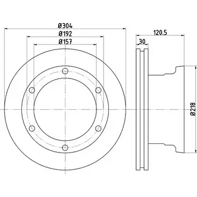 Тормозной диск HELLA PAGID 3V03EL3 8DD 355 117-541 3723866 5 8260 изображение 0