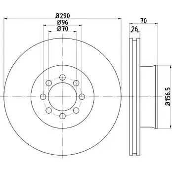 Тормозной диск HELLA PAGID 6LRUPFR 8DD 355 117-651 3723876 59 503 изображение 0