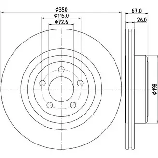 Тормозной диск HELLA PAGID 55 355PRO 3723892 8DD 355 117-811 085GA61