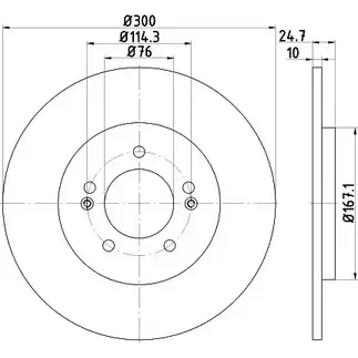 Тормозной диск HELLA PAGID 18CYT 8DD 355 118-241 5539 2PRO 3723934 изображение 0