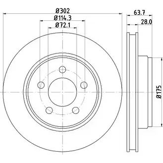 Тормозной диск HELLA PAGID 3724032 8DD 355 119-241 EPLJMV 55033 PRO изображение 0