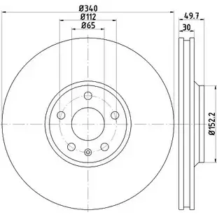 Тормозной диск HELLA PAGID 8DD 355 119-681 3724075 54 605PRO YS45D7K