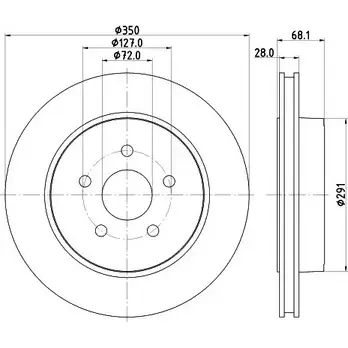 Тормозной диск HELLA PAGID RGVY5SV 8DD 355 120-911 3724156 55698P RO изображение 0