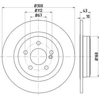 Тормозной диск HELLA PAGID MDGN3 55775P RO 8DD 355 122-871 3724320