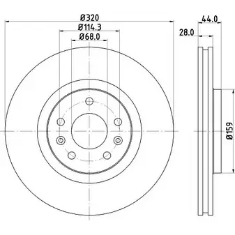 Тормозной диск HELLA PAGID 3724466 5495 4PRO_HC 0LFC0H 8DD 355 129-111 изображение 0