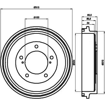 Тормозной барабан HELLA PAGID 612 54 3724824 8DT 355 300-491 QZJJPO