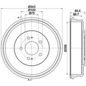 Тормозной барабан HELLA PAGID 3724960 B37T0 8DT 355 301-871 6 1361