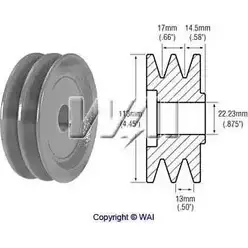 Шкив генератора WAI M5SH27X W IXNQ3S 3730747 24-5500