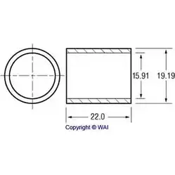 Втулка стартера WAI Y8FLNZQ 62-1600 XZO J4TT 3733439 изображение 0